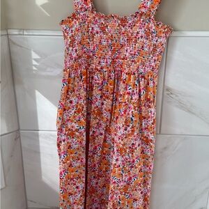 Old Navy Colorful Floral Smocked Dress